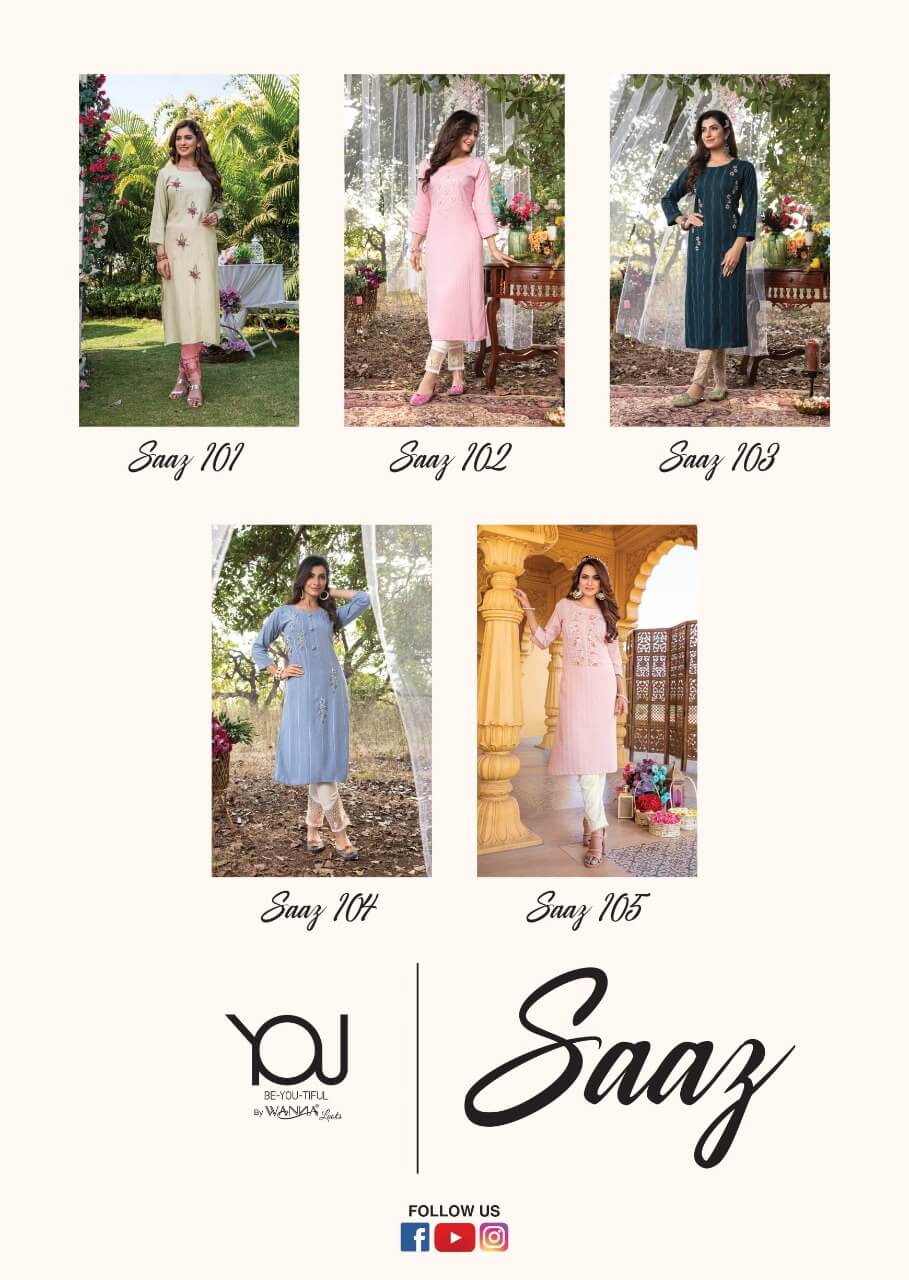 Wanna Saaz New Designer Fancy Ethnic Wear Kurti With Pant Collection